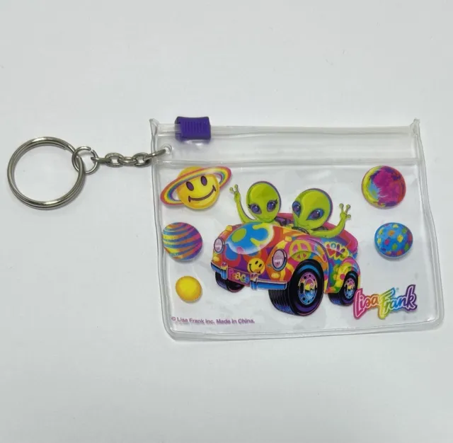 Vintage Lisa Frank Aliens Zoomer & Zorbit Astro Blast Card & Coin Purse Keychain