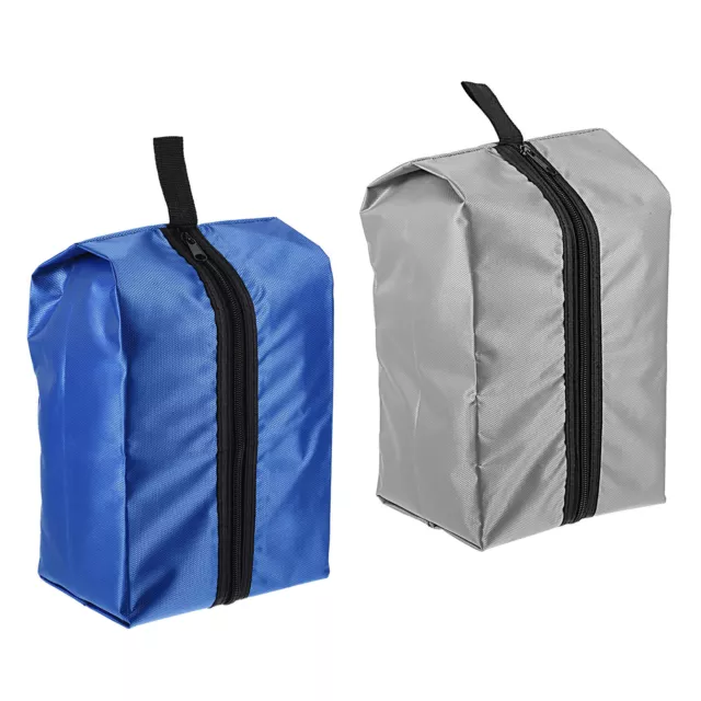 2 pz borse per scarpe da viaggio, set borse impermeabili per scarpe, blu/grigio