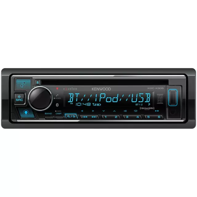 Kenwood KDC-X305 eXcelon CD Car Stereo Receiver w/Bluetooth Hands Free Callin...