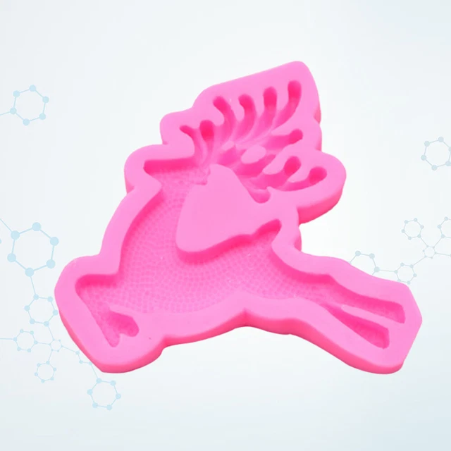 3D Cubo de Hielo de Navidad Molde Silicona Copo de Nieve Pasteles Molde Alce