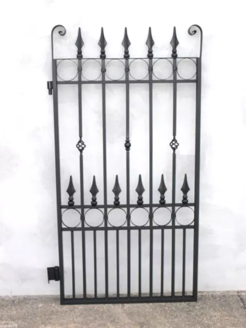 FRENCH STYLE PEDESTRIAN SIDE GATE BLACK  1540 X 850 mm  NEW hinges included