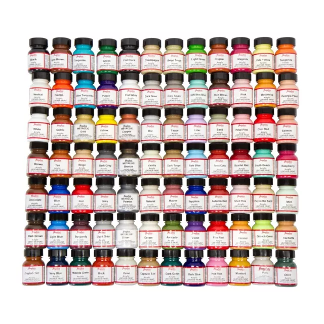 Angelus Acrylic Paints 29.5ml , Huge Color Range  FAST FREE POSTAGE !!!!