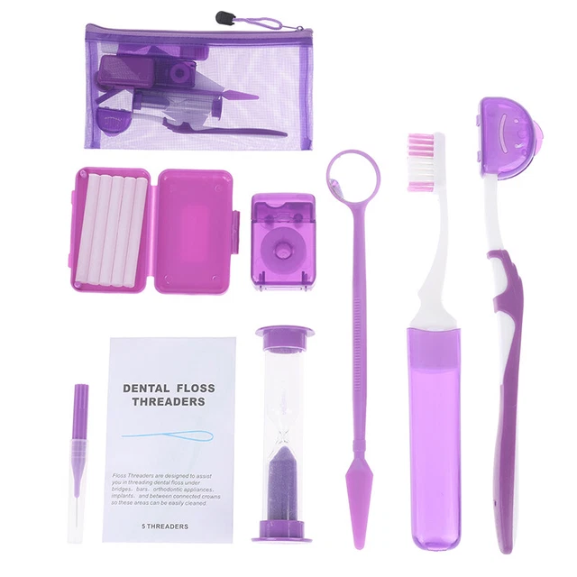 8pcs/set Oral Care Dental Teeth Orthodontic Kits Whitening Tool Suit Interde H❤W