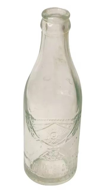 Antique Soda Bottle Delaware Punch Straight Side 1853 San Antonio TX Embossed DP