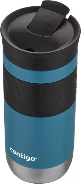 Contigo - Byron Travel Mug, Stainless Steel Vacuum Flask, Light Blue, 470ml