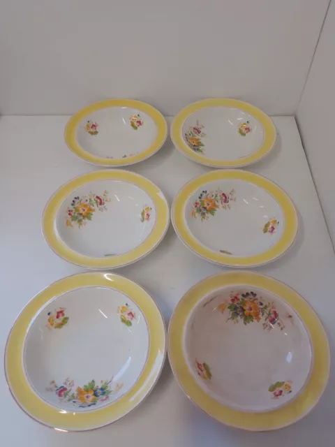 BURLEIGH WARE BURGESS&LEIGH WINDSOR Pattern X6 Fruit Dishes