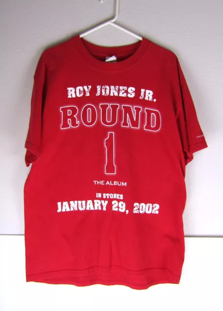 Vintage Roy Jones Jr., Round 1, the Album, Music Release Shirt 2002, Red Large