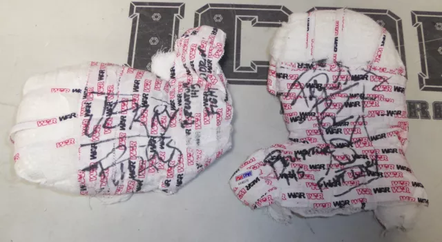 Bobby Lashley Signed Bellator MMA 145 Fight Worn Used Gloves Hand Wraps PSA/DNA