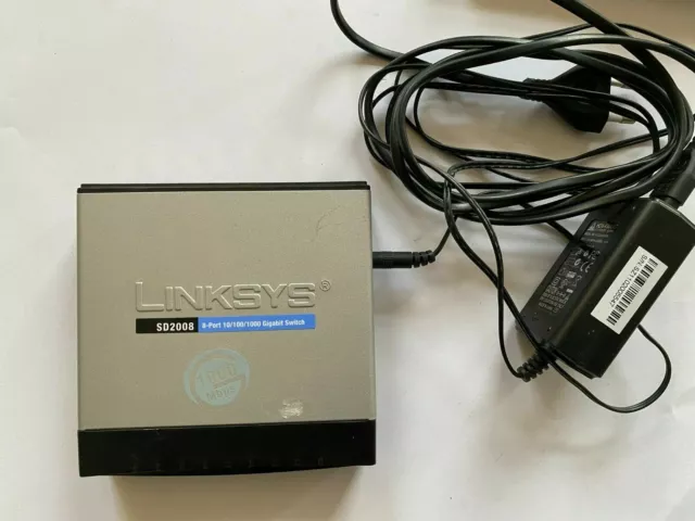 Linksys Cisco SD2008 8-Port 10/100/1000 Gigabit Switch Guter Zustand