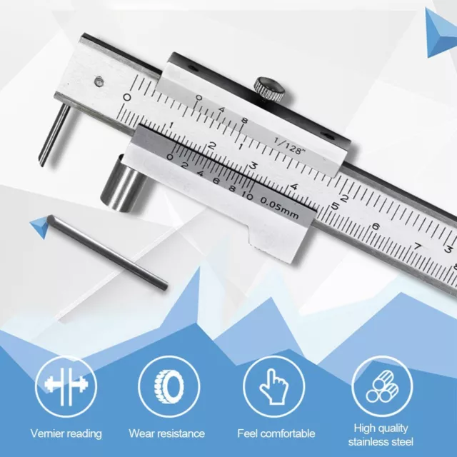 Ruler Measuring Tool 0-200mm Marking Vernier Caliper Parallel scribe caliper