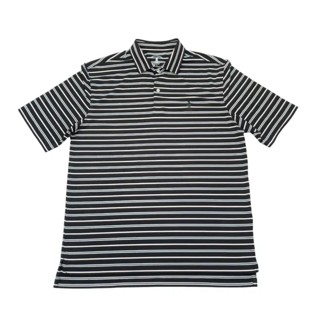 Fairway & Greene Mens Tech Striped Short Sleeve Golf Polo Shirt Size XL