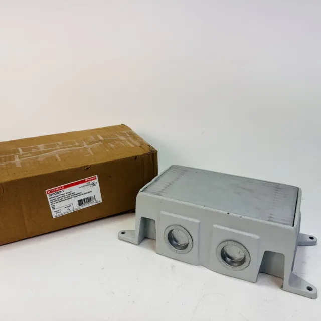 Legrand Wiremold 880CS2-1 2-Gang Shallow Floor Box 5-3/16 x 8-1/2 Cast Iron