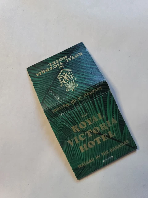 Vintage Matchbook Cover Royal Victoria Hotel Nassau in the Bahamas