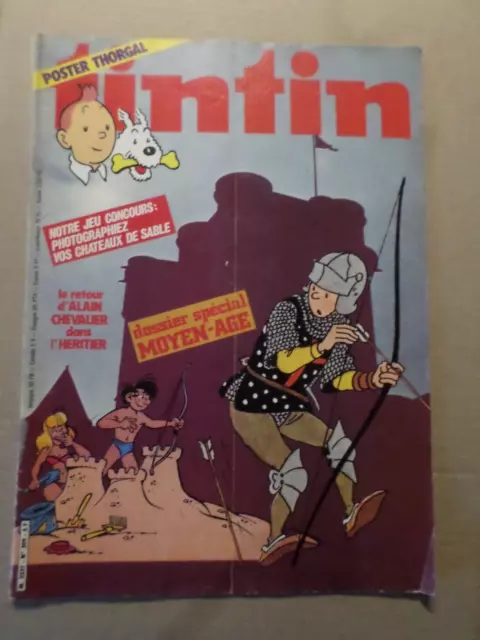 TINTIN JOURNAL n° 309 de 1981 BD COMICS HERGE' avec POSTER THORGAL