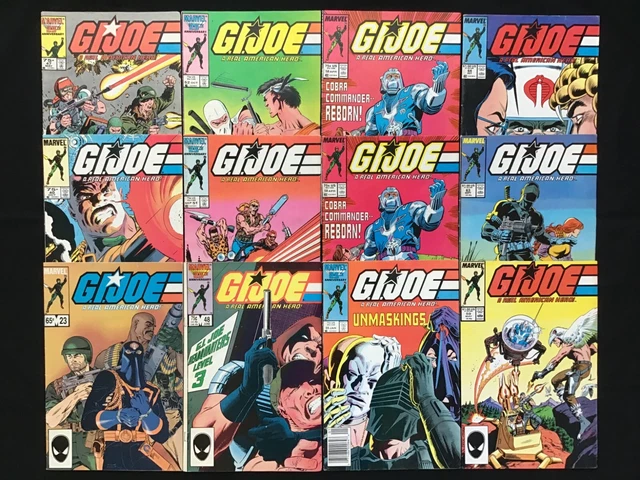 G I JOE Lot of 12 Marvel Comic Books - #23 2p 40 47 48 51 52 55 58 59 63 64 +!