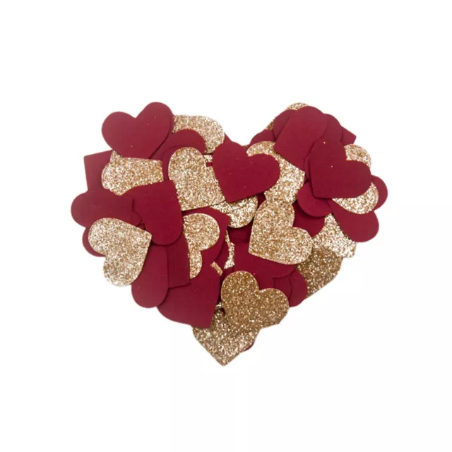 60er Herz Glitzer Papier Valentinstag Hochzeit Party Accessoires Rot Glitzer