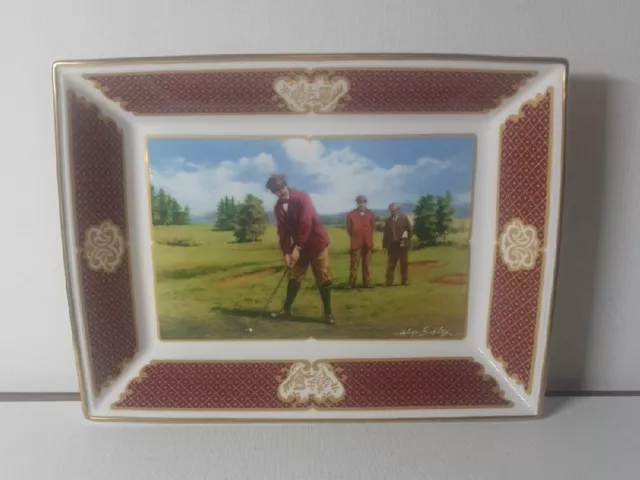 Royal Worcester Golfing Collection Rectangular Tray Designed by Melvyn Buckley