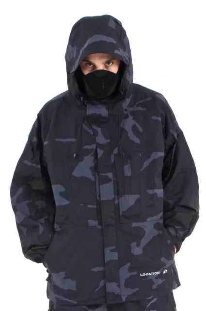 Boys Kids Balaclava Rain Jacket Coat Junior Waterproof School Street Location