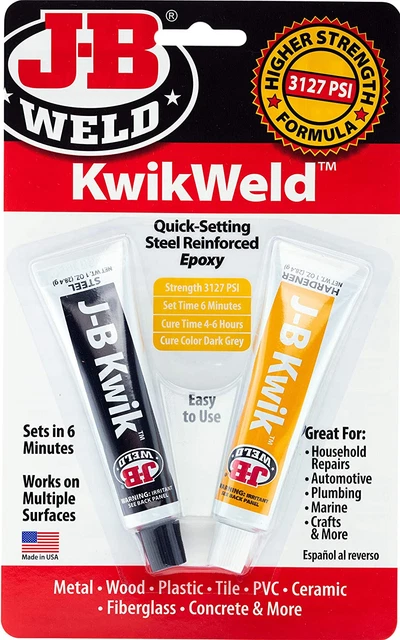 J-B Weld 8276 Kwikweld Quick Setting Steel Reinforced Epoxy - Dark Grey 2 Oz