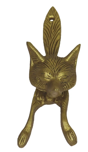 Fox Shape Victorian Style Small Door Bell Handmade Brass Door Knocker Home Décor