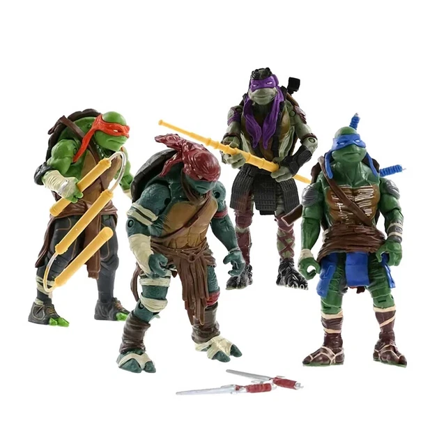 4PCS Lot TMNT Teenage Mutant Ninja Turtles Action Figures Anime Movie Xmas Gift
