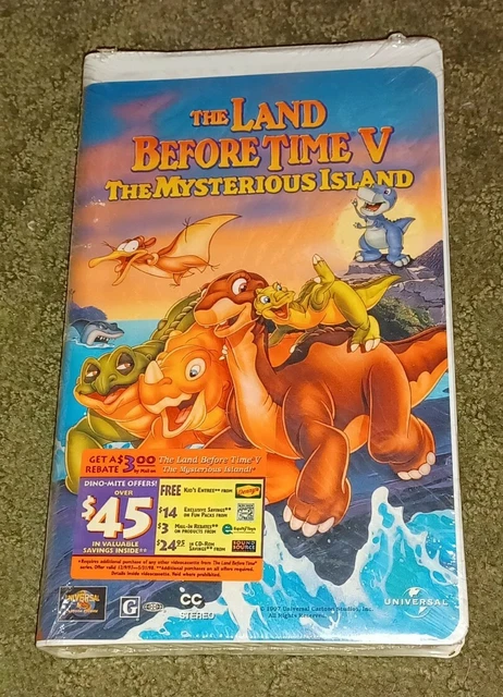 VHS THE LAND Before Time V: The Mysterious Island (VHS, 1997, Clamshell ...