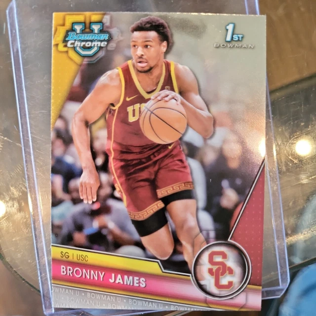 2024 TOPPS BOWMAN Chrome U Bronny James RC 1st Bowman 95 USC Rookie