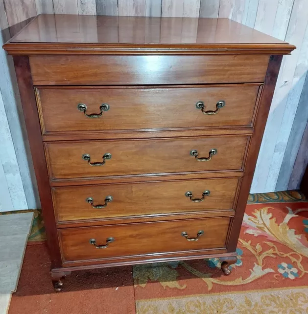 Large victorian mahogany chest of drawers vintage lift up top antique rare find