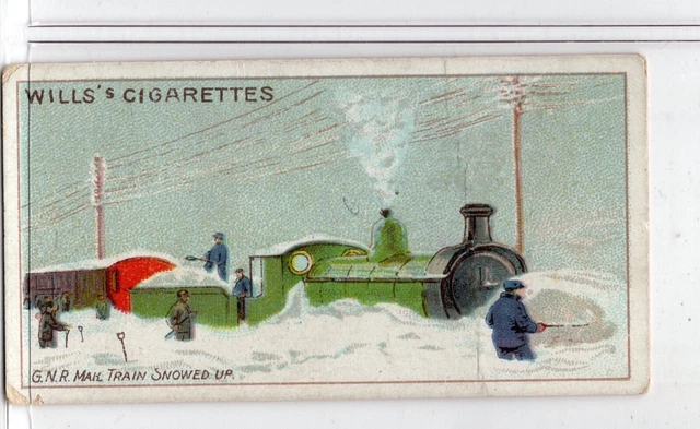 Wills Australia Royal Mail 1913 #43 GNR mail steam train stuck in a snow drift