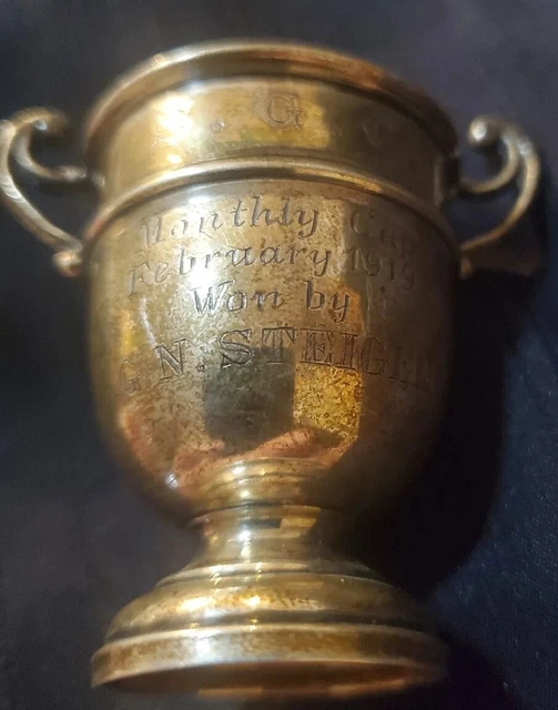 Antique Miniature Sterling Silver Trophy