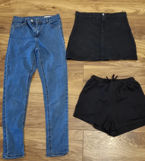Girls bundle Jeans Skirt Shorts Age 11-12 Years