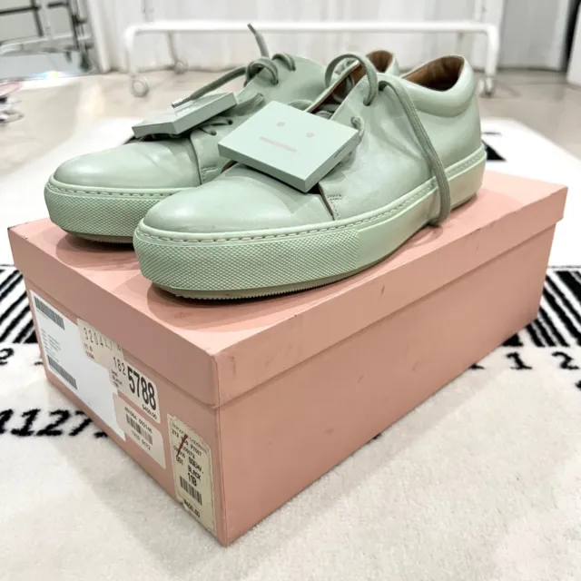 Acne Studios Adriana Metal Face Turn Up Sneaker - Sage / Misty Jade