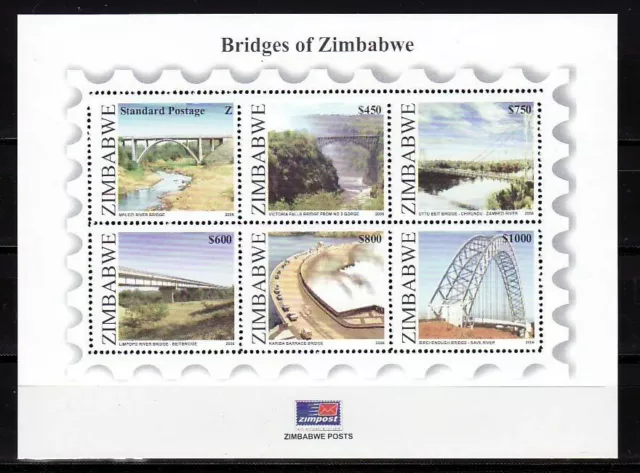 Zimbabwe 2006 Bridges, mini-sheet MNH | Simbabwe