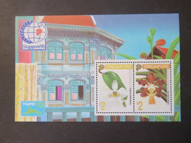 1993 Singapore Orchids Stamp Exhibition Miniature Sheet SG MS727 Unmounted Mint