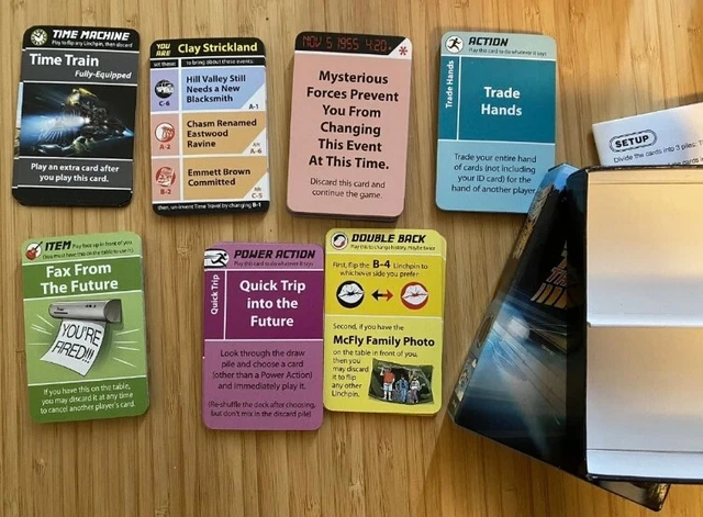 Gioco di carte Ritorno al Futuro divertente film a tema famiglia gioco completo in perfette condizioni 4