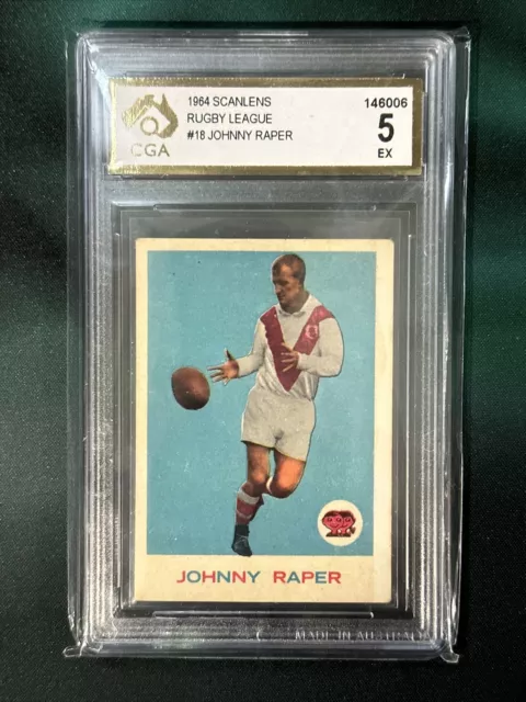 1964 scanlens Johnny Raper rugby league cards, #18 of 33 NRL St George Dragons