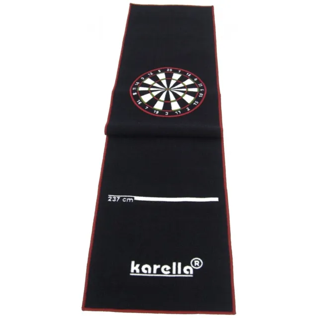 Dartmatte Karella Velour 290 x 60 cm Steel Soft Dart Teppich Matte Dartteppich