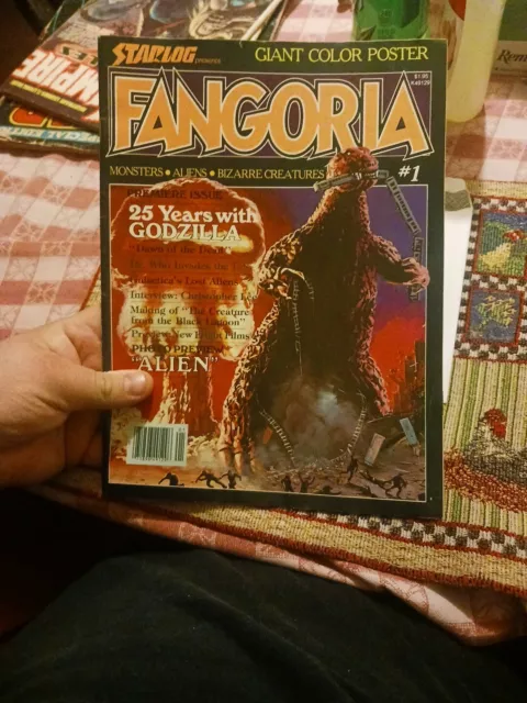 Fangoria Magazine #1 1979 25 Years Godzilla Rare Premiere Issue Poster Intact