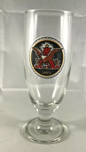 Budweiser  Vintage Anheuser Busch Early 1890's Logo Glass Stemmed Tulip