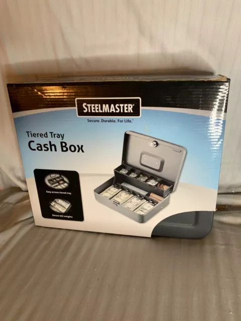 *NEW* Steelmaster 2- Tiered Tray Cash Box 2