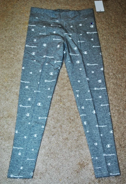 Champion Girls' Heather Gray Logo Leggings - Size L (14), XL (16)
