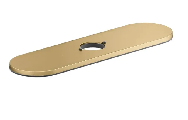 Gold Kohler Deck Plate for Faucet 10-7/16 inches "Vibrant Brushed Moderne Brass"