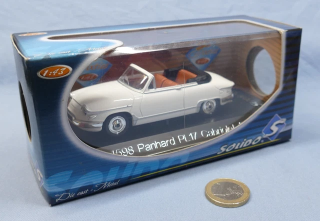 Solido 1/18 - Panhard PL17 Cabriolet Blanche - Miniature Occasion