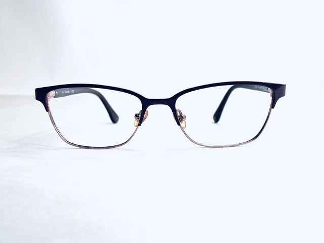Calvin Klein Brown Burgundy Rose Gold Club Master Wayfarer Eyeglasses 51 16 135