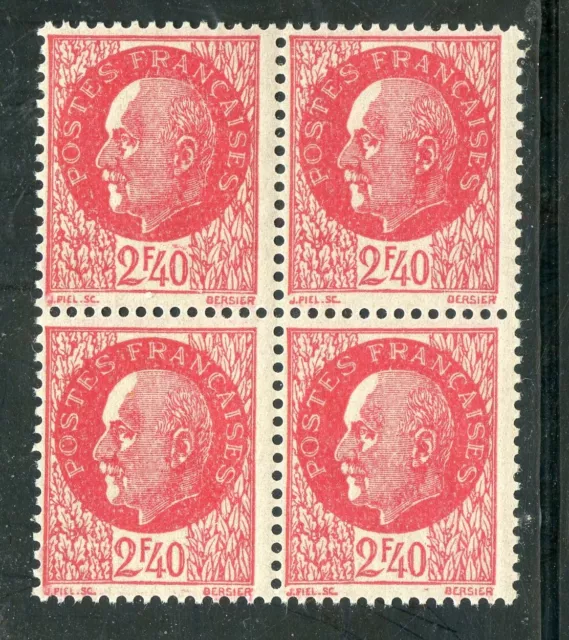 Stamp / Timbre De France Neuf Bloc De 4 // N° 519 ** Petain