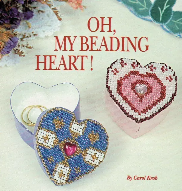 Oh My Beading Heart Boxes Plastic Canvas Pattern Instructions