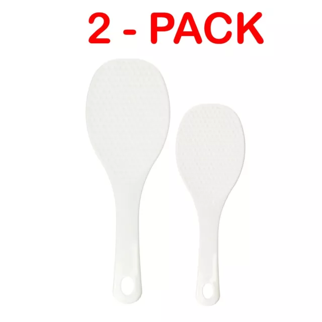 2 Pcs Non-Stick Rice Paddle Plastic Rice Spoon, Spatula Ladle, Kitchen Tool