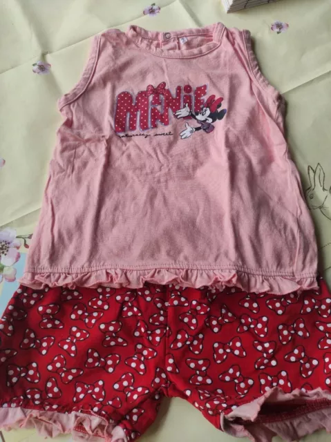 Ensemble short et t-shirt Minnie 24 mois