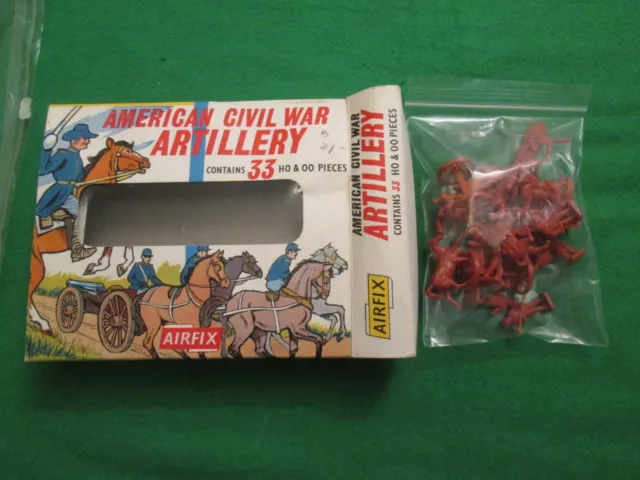 American Civil War Artillery - Airfix Ho Oo - 1960'S - Complete