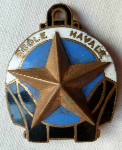 INSIGNE MARINE 1939 Croiseur Auxiliaire QUERCY Augis ORIGINAL WWII